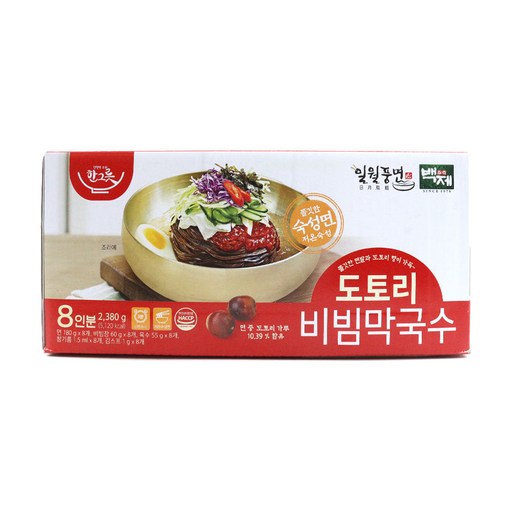 코스트코 일월풍면 도토리 비빔막국수 297.5G X 8 / 도토리함유 저온숙성면