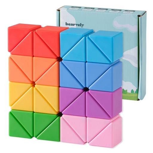 베어블리 2세대 세모 자석블럭 교구 32pcs