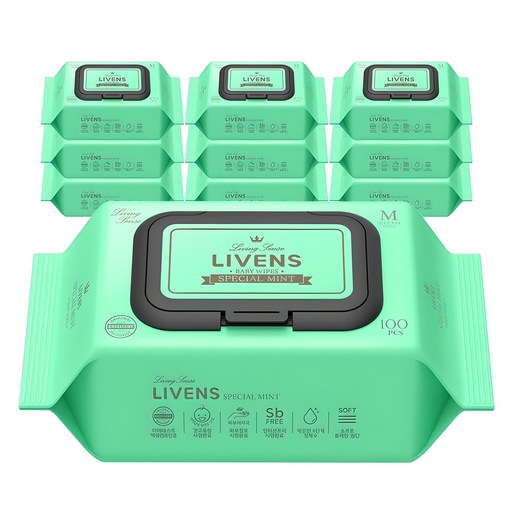 리벤스 스페셜 민트 유아물티슈 캡형