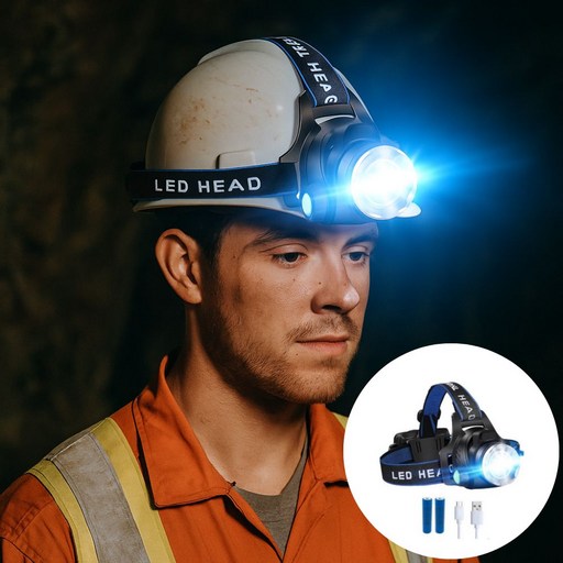 제이에스리빙 루멘 LED 18650 헤드랜턴