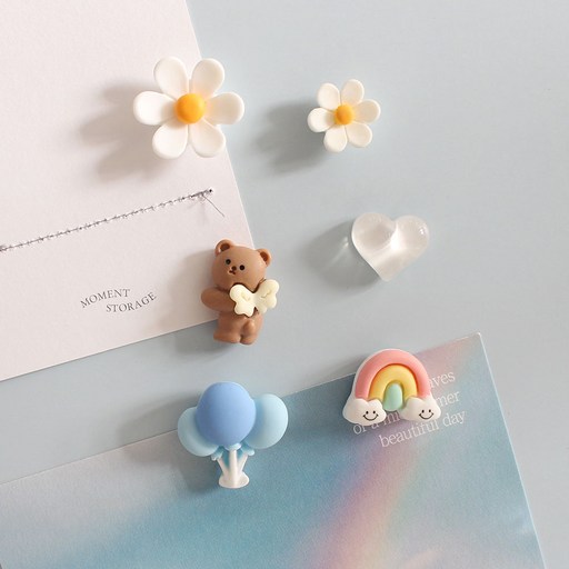 천사곰 6P set 냉장고 현관문 인테리어 자석 작지만 강력한 귀여운 마그넷