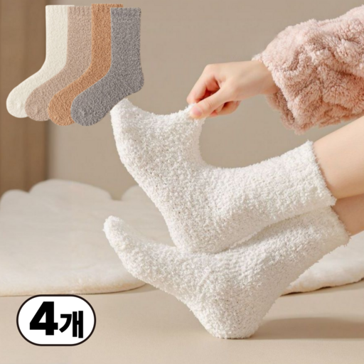 일상up 털빠짐 없이 편안한 무조임 기모 임산부 여성 수면양말 4종 &ndash; 편안한 잠자리를 위한 최고의 선택