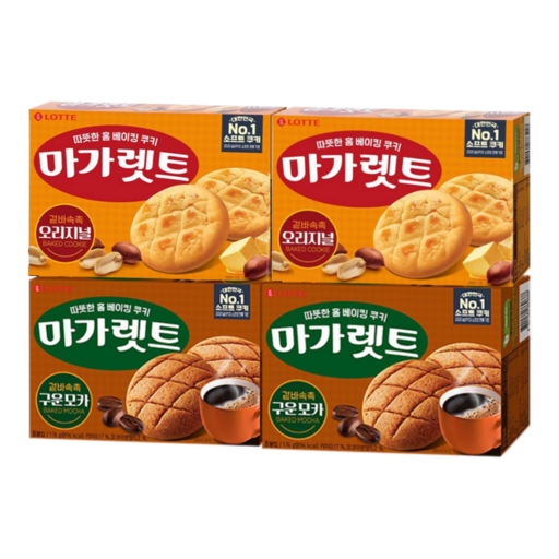 [과자 세트] 롯데웰푸드 마가렛트 묶음 과자 박스 오리지널+구운모카