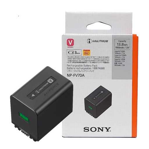 소니정품 FV70 FV70A NPFV70A 캠코더 배터리