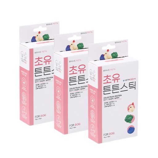 초유튼튼스틱 강아지 초유단백질 면역력/근력 개선