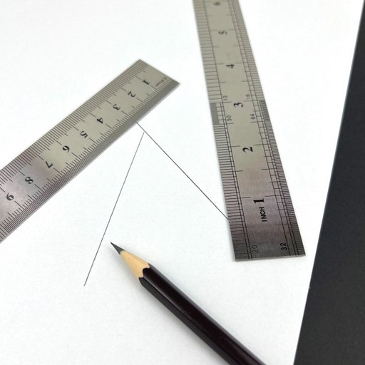 스테인레스 양면 직자 스텐자 30cm