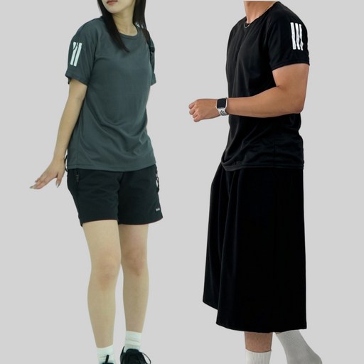 1+1 디노싸커 남녀공용 남자 쿨티셔츠 기능성 아이스 남자반팔티