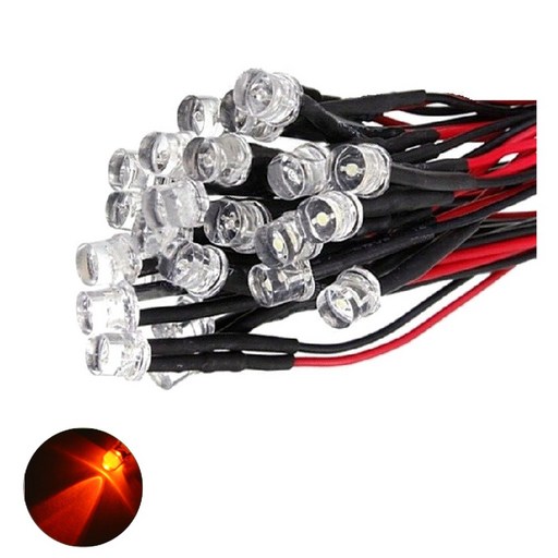 12V 3파이 레드 플랫 와이어 케이블 LED DIY 차량 오토바이 튜닝 절 사찰 인테리어 조명 용품 수리 무드등 모형 과학 수업 학교