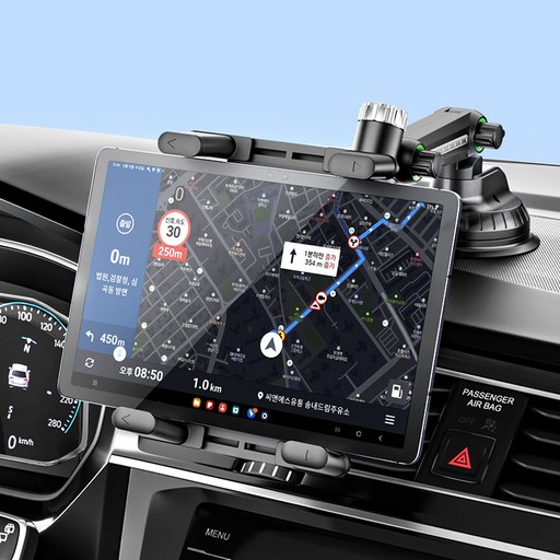 CABULE 갤럭시탭 아이패드 대쉬보드 차량용 태블릿 거치대, 블랙, 1개