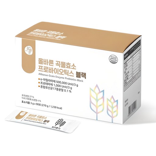 올바른 곡물효소 프로바이오틱스 블랙