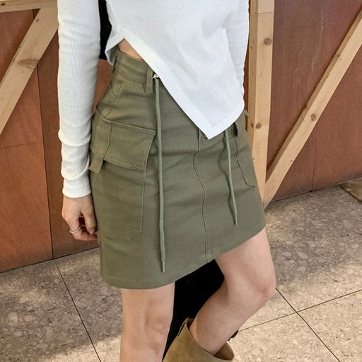 떳다그녀 솔튼 카고 포켓 미니 스커트