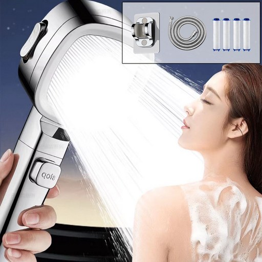 샤워기 분사 꼭지 필터 기능 샤워헤드세트