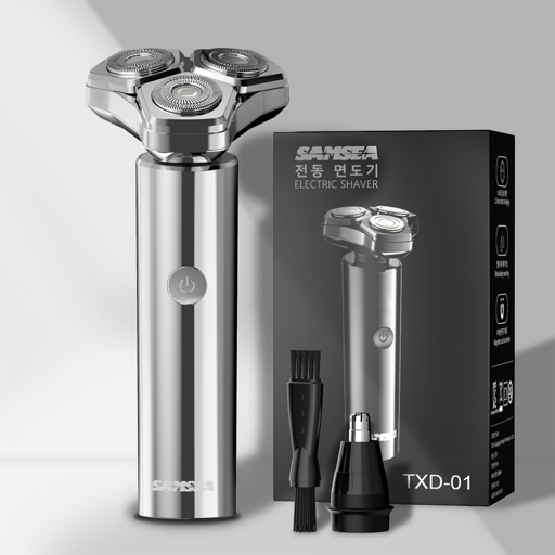 SAMSEA 360도 전기면도기 IPX7 완벽방수 전동면도기 휴대용 2-in-1 면도기
