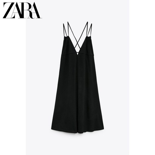 자라 원피스 ZARA 여름 새로운 스타일의 여성 접는 장식 미디 드레스 04424181800
