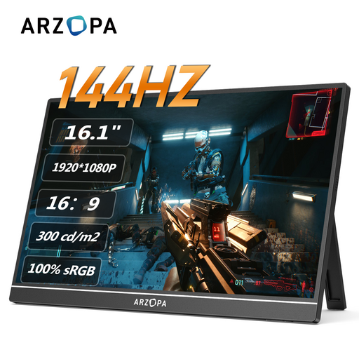 아르조파 144hz FHD 1080P 16.1인치 휴대용 게이밍 포터블 모니터