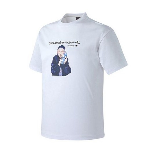 뉴발란스 포토팩 앞판 포토 티셔츠 URBAN 공용 반팔티 티셔츠 NBNEA22013-WH