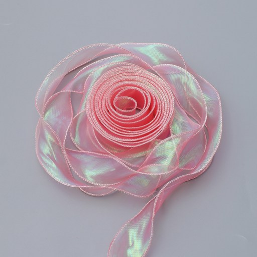 미화부장 오로라 선물 꽃 꽃다발 포장 데코 리본 폭4cm 길이 9m