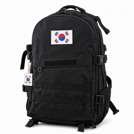 천리 신형 대용량 출타 군인 가방+ 태극기 약장 + 태극기 키링