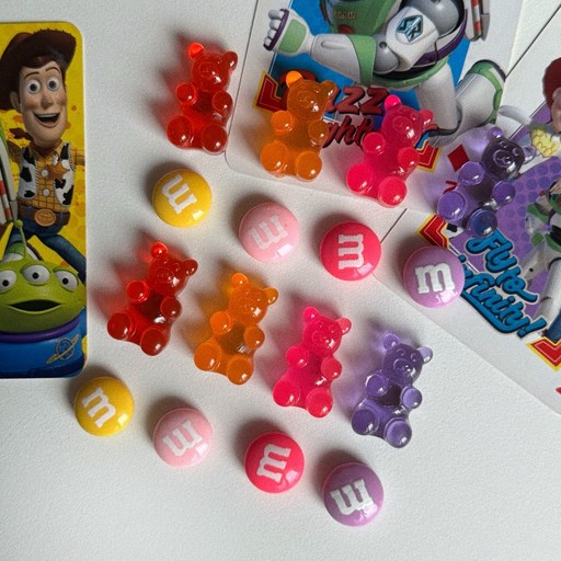 빅 하리보 곰젤리 m&m 인테리어 미니 마그넷 냉장고 자석 8pcs