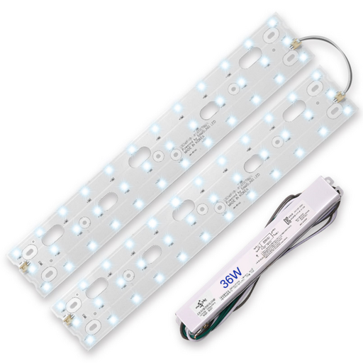홈앤라이팅 LED 조명 18W 2개 + 안정기 36W + LED 연결 커넥선 + 연결 커넥터 3개 + 자석 10개