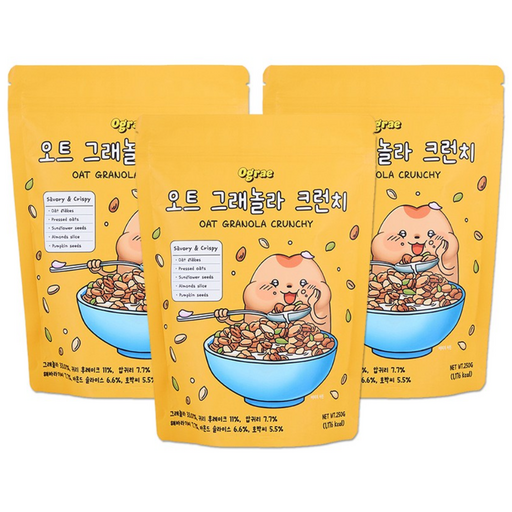 오그래 오트 그래놀라 크런치 아침 식사대용