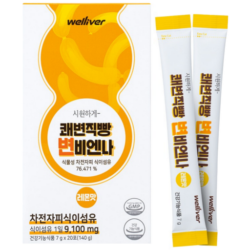 쾌변직빵 변비엔나 차전자피 식이섬유 약9100mg 콜레스테롤 개선 도움