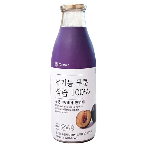 유기농 푸룬주스 물섞이지않은 NFC 100% 착즙원액