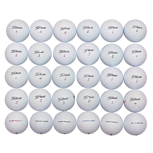 타이틀리스트 A+급30알 골프 로스트볼, 흰색, A+