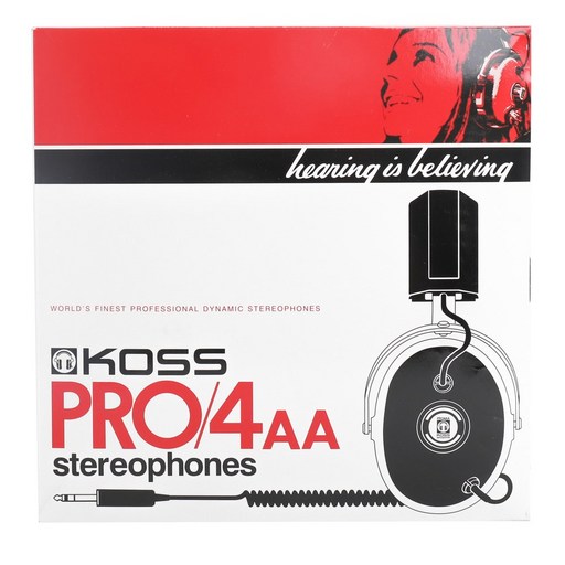 KOSS 프로페셔널 다이나믹 스테레오 헤드폰, 혼합 색상, PRO4AA