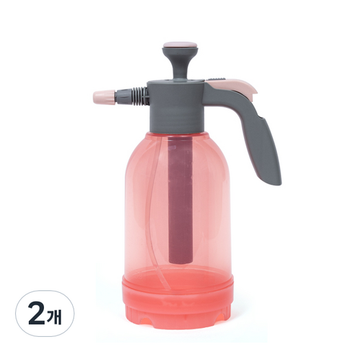 ZIO-BIZ 초강력 압축 분무기 투명 핑크 / 원예 가드닝 화분 분사기 분무기 물주기 농약 정원 세차 방역 청소 고압 자동 분사기 분무기