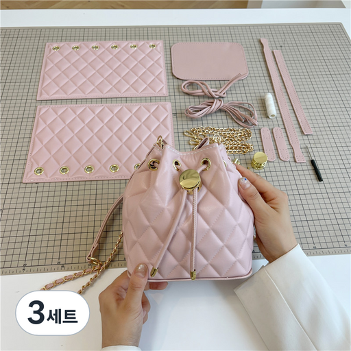 탑씨유 가죽공예DIY 키트 가죽가방 만들기DIY 핸드메이드 퀄팅백 바느질 세트