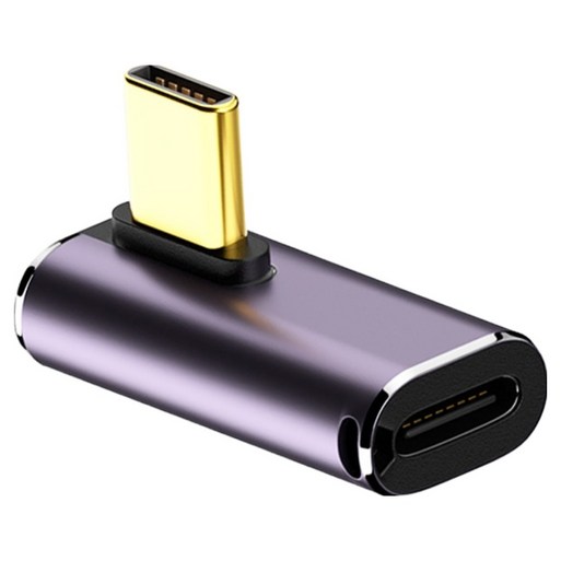 YTEK USB4 Gen3x2 240W 40Gbps 8K OTG C타입 90도 E형 꺾임 MF 연장 젠더