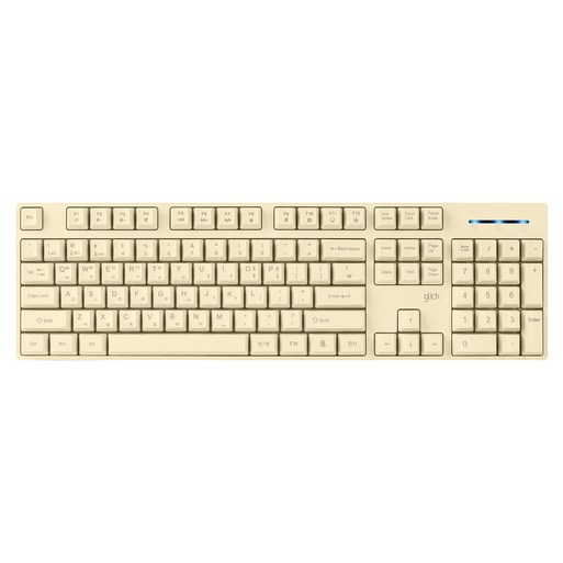 지클릭커 오피스프로 스탠다드 M 저소음 무선 블루투스 키보드, 바닐라옐로우, WK60, 제조사축