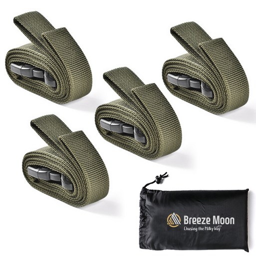 브리즈문 버클형 압축 웨빙 스트랩 4p  보관 파우치 세트