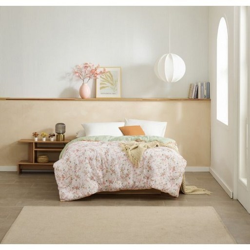 마마인하우스BY박홍근 아리나 플란넬 차렵이불 Q 단품  오렌지