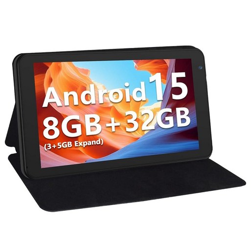 NEWISION 케이스 포함 7인치 태블릿 파이브 코어 안드로이드 15 8GB3GB5GB RAM 32GB 스토리지 1TB 확장 5G WiFi 1024x600 IPS HD
