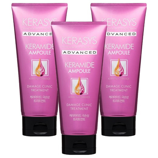 케라시스 어드밴스드 케라마이드 극손상 헤어트리트먼트, 200ml, 3개