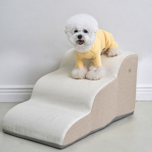 슈퍼펫 강아지계단 논슬립 슬개골보호 미끄럼방지 3단 커브 스텝