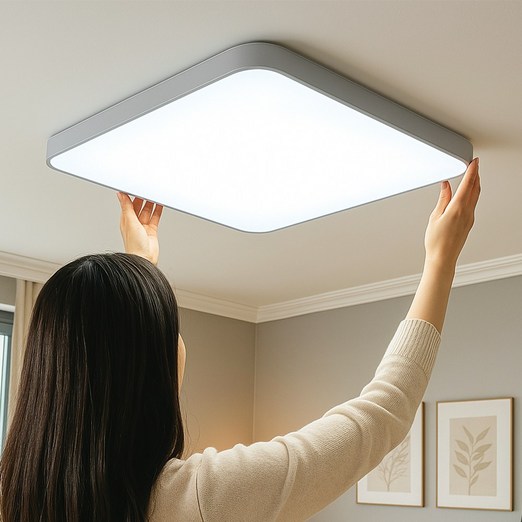 DnK 국산 LED 방등 60W 삼성칩 셀프교체, 주광색흰빛