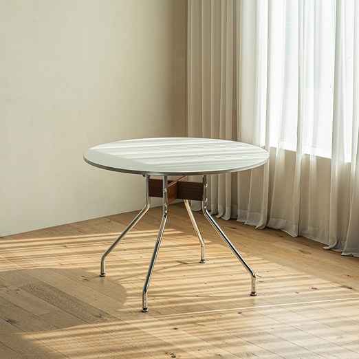 고트 미드센추리 모던 철제 LPM 원형 테이블 1200