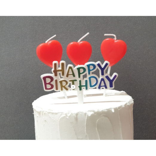 생일초 숫자초 하트초 오피피 포장 100개 세트, 하트초오피피100개세트