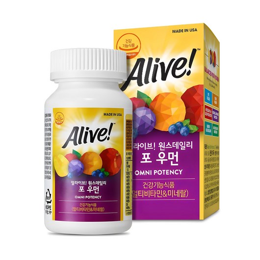 얼라이브 원스데일리 포 우먼 멀티 비타민, 80정, 153g, 1개