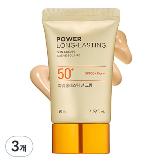 더페이스샵 파워 롱래스팅 선 크림 SPF50+ PA+++, 50ml, 3개 로드샵