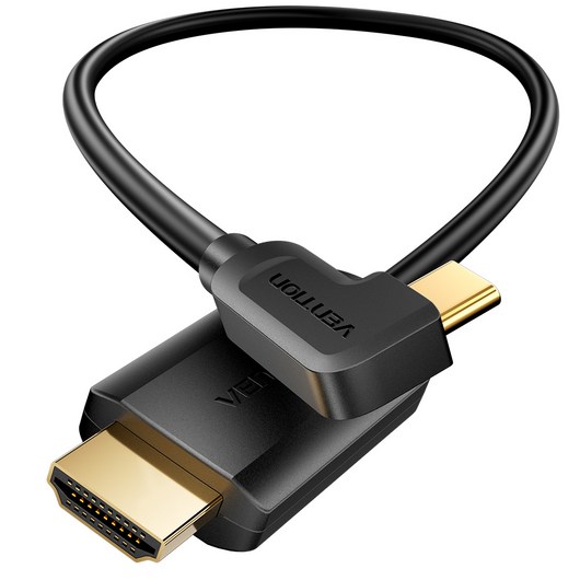 벤션 맥북 스마트폰 90도 C타입 HDMI V2.0 미러링 케이블 2m
