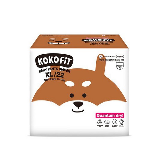 코코핏 팬티 기저귀 유아용 XL, 특대형(XL), 22개