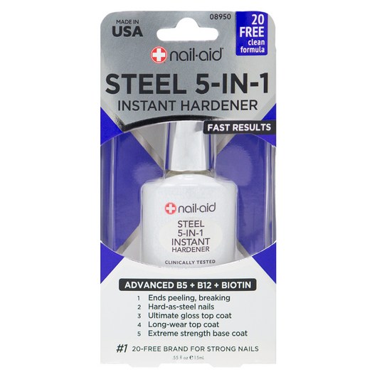 네일에이드 스틸 5in1 즉각적인 하드너, 15ml, 1개 네일세럼