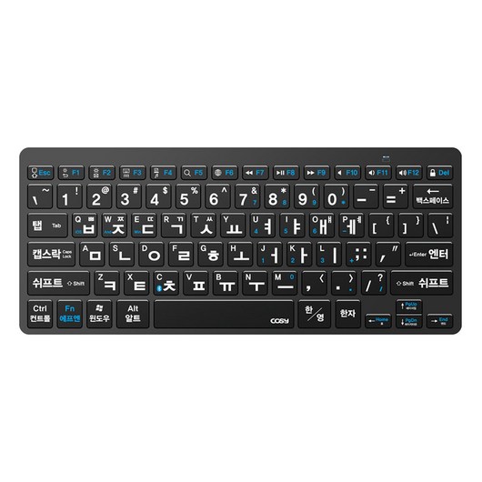코시 큰글씨 블루투스 텐키리스 키보드, 블랙, KB4121BT, 제조사축