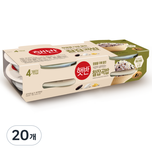 햇반 찰잡곡밥, 210g, 20개