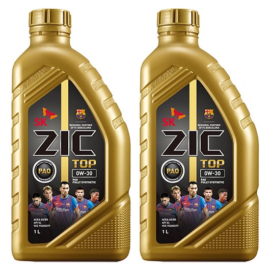 SK엔무브 지크 탑 엔진오일, 2개, 0w30, 1L