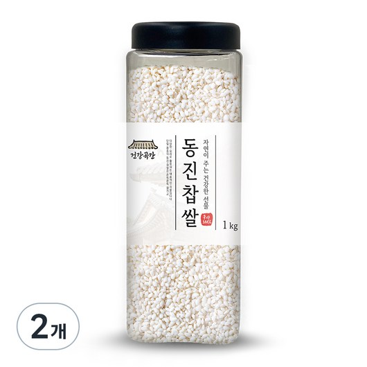 건강곡간 동진 찹쌀, 1kg, 2개
